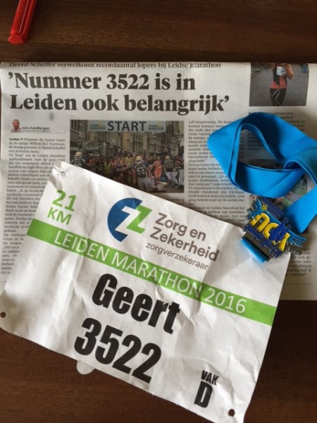 Artikel over mijn deelname aan de Halve Marathon van Leiden